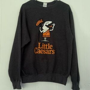 Little Caesars Pizza Dark Gray Sweatshirt Like New Condition Size Medium